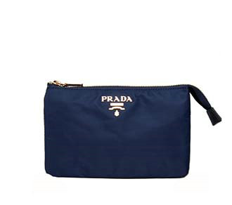 2014 Prada Nylon Fabric Clutch BR2601 Blue for sale